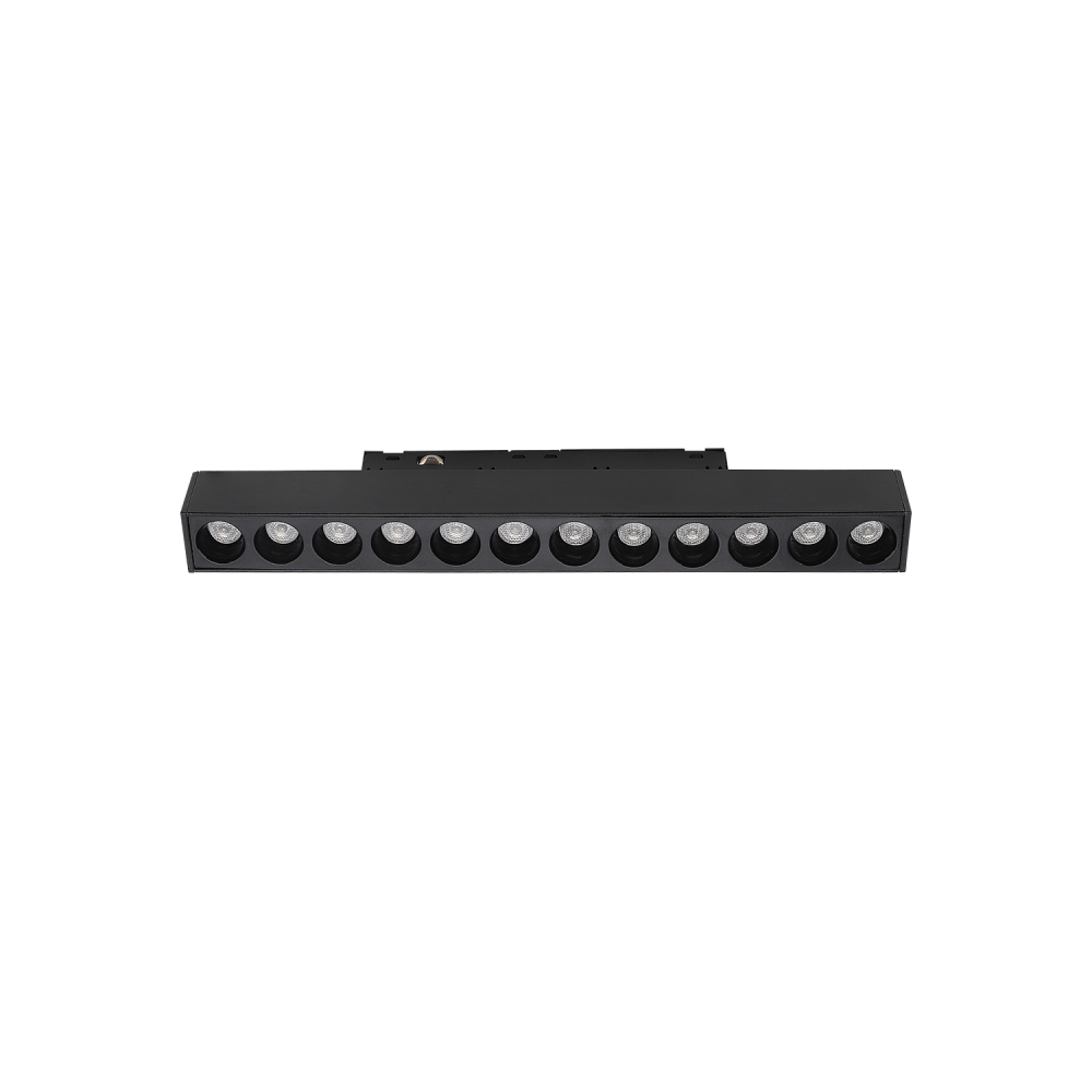 SPOT FIJO P/RIEL MAGNETICO MODULAR 12W 3000K NEGRO